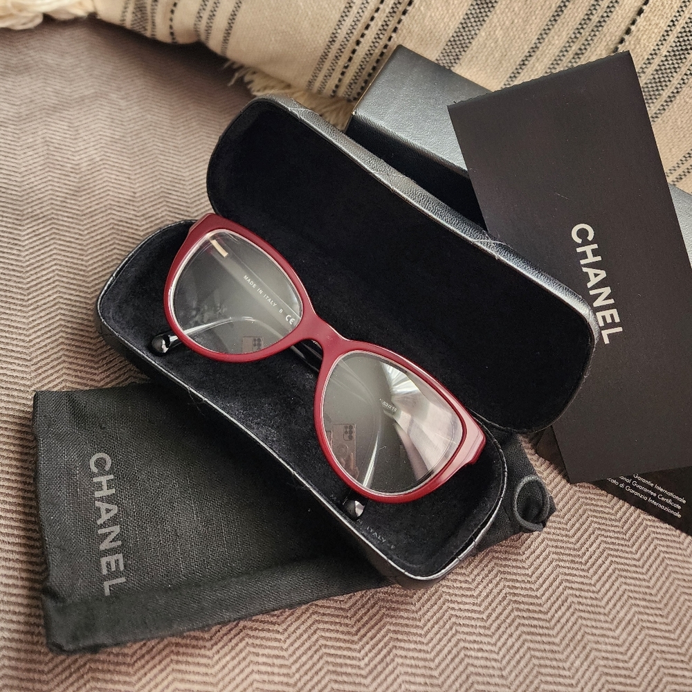 Chanel Burgundy-Black Glasses